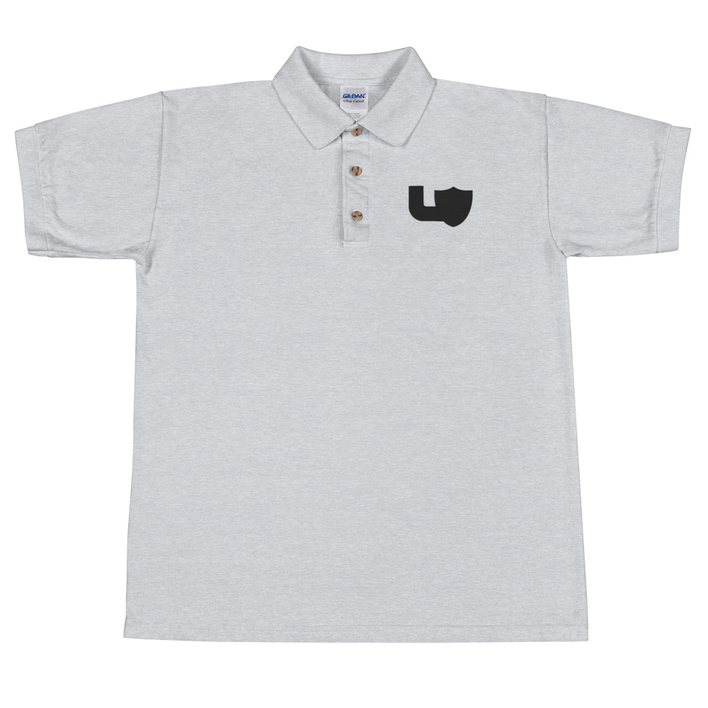 LV Raiders Shield Embroidered Polo Shirt - Score Threads