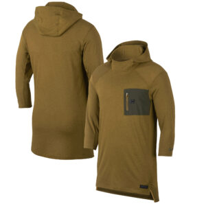 Men's Nike Kevin Durant Olive 3/4-Sleeve Shooting Hoodie Performance T-Shirt
