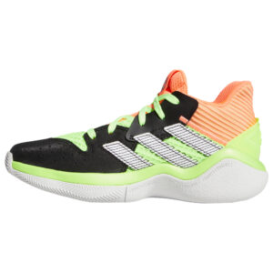 Youth adidas Black/Coral Harden Stepback Shoes