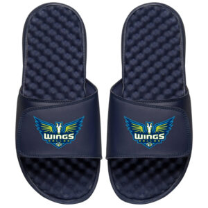 Women's ISlide Navy Dallas Wings Primary Logo Slide Sandals