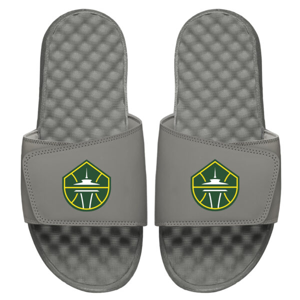 Women's ISlide Gray Seattle Storm Primary Logo Slide Sandals