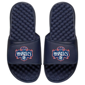 Women's ISlide Navy Washington Mystics Primary Logo Slide Sandals
