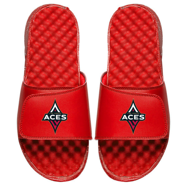 Youth ISlide Red Las Vegas Aces Primary Logo Slide Sandals