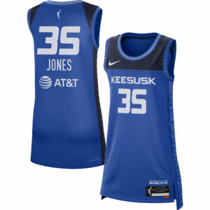 Women's Nike Jonquel Jones Blue Connecticut Sun Rebel Edition Jersey