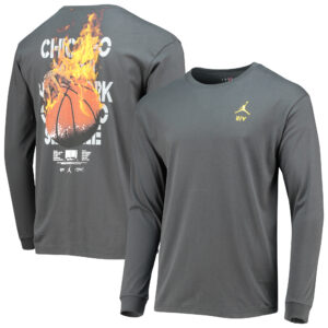 Men's Jordan Brand Gray Air Jordan 4 Legacy Long Sleeve T-Shirt