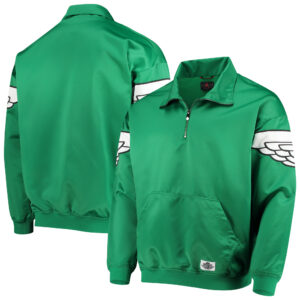 Men's Jordan Brand Green Wings Classics Quarter-Zip Jacket