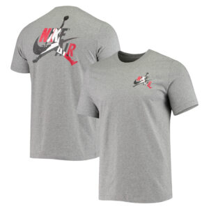Men's Jordan Brand Heathered Gray Jumpman Classics Logo T-Shirt