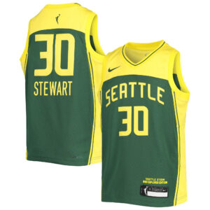 Youth Nike Breanna Stewart Green Seattle Storm 2021 Player Jersey - Explorer Edition