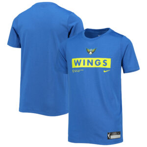 Youth Nike Royal Dallas Wings Practice Performance T-Shirt