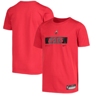 Youth Nike Red Las Vegas Aces Practice Performance T-Shirt