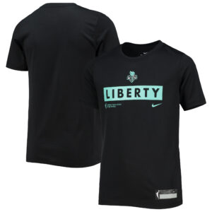 Youth Nike Black New York Liberty Practice Performance T-Shirt