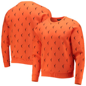 Orange WNBA Logowoman All Over Logo Pullover Sweatshirt