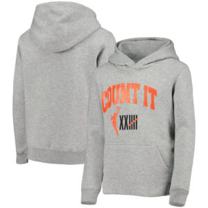 Girls Youth Heathered Gray WNBA 25th Anniversary Count It Pullover Hoodie