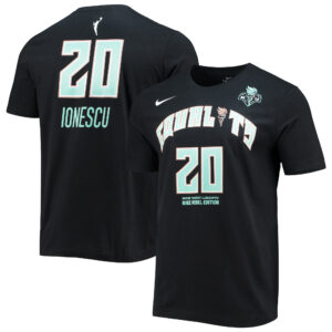 Men's Nike Sabrina Ionescu Black New York Liberty Rebel Edition Name & Number T-Shirt