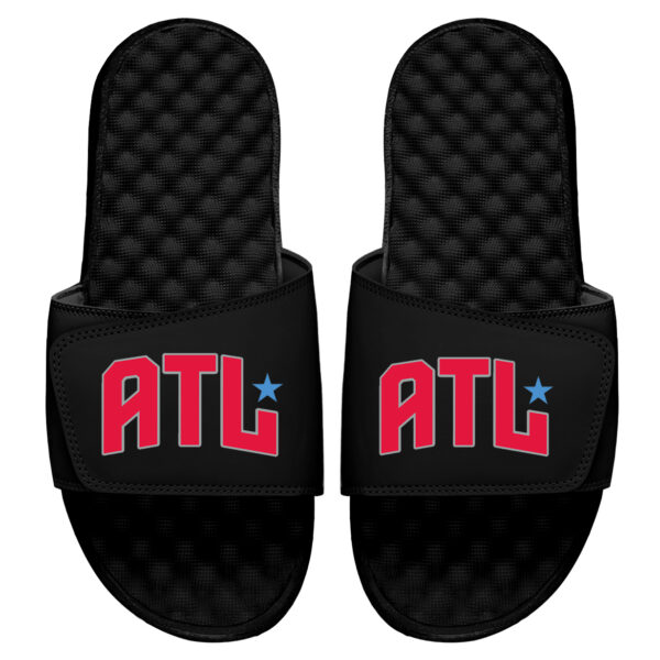 Men's ISlide Black Atlanta Dream ATL Logo Slide Sandals