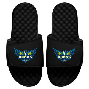 Men's ISlide Black Dallas Wings Primary Logo Slide Sandals