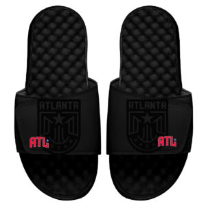 Men's ISlide Black Atlanta Dream Tonal Pop Slide Sandals