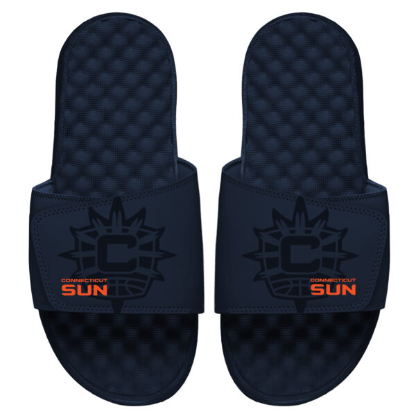 Youth ISlide Navy Connecticut Sun Tonal Pop Slide Sandals