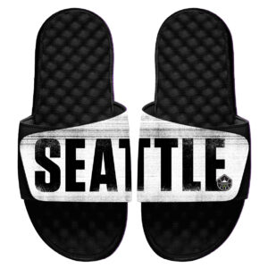 Men's ISlide Black Seattle Storm Alternate Jersey Slide Sandals