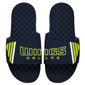 Youth ISlide White Dallas Wings Alternate Jersey Slide Sandals