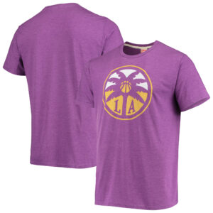 Women's Homage Purple Los Angeles Sparks Tri-Blend Logo T-Shirt