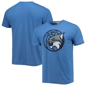 Women's Homage Blue Minnesota Lynx Tri-Blend Logo T-Shirt