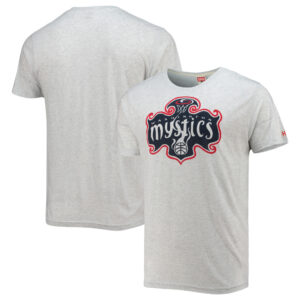 Women's Homage Ash Washington Mystics Tri-Blend Logo T-Shirt