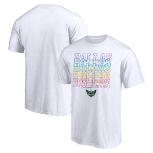Unisex Fanatics Branded White Dallas Wings Wordmark Pride T-Shirt