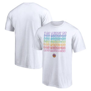 Unisex Fanatics Branded White Los Angeles Sparks Wordmark Pride T-Shirt
