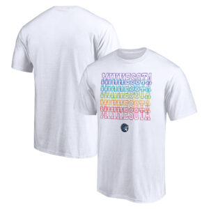 Unisex Fanatics Branded White Minnesota Lynx Wordmark Pride T-Shirt