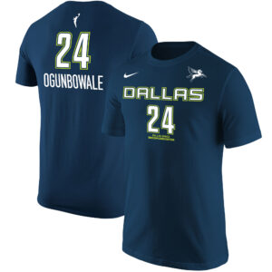 Men's Nike Arike Ogunbowale Navy Dallas Wings Explorer Edition Name & Number T-Shirt