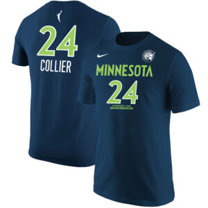 Men's Nike Napheesa Collier Navy Minnesota Lynx Explorer Edition Name & Number T-Shirt