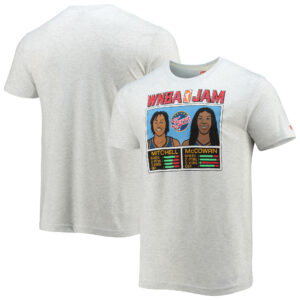 Men's Homage Mitchell & McCowan Gray Indiana Fever Jam T-Shirt