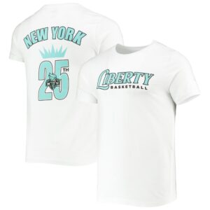 Men's White New York Liberty WNBA 25th Anniversary T-Shirt