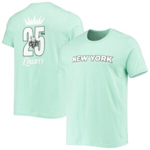 Men's Seafoam Green New York Liberty WNBA 25th Anniversary T-Shirt