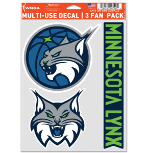 WinCraft Minnesota Lynx 3-Pack Multi-Use Decal Set