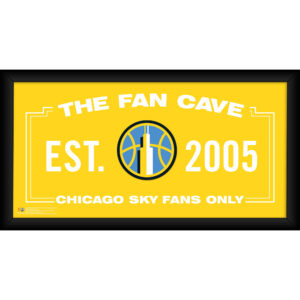 Chicago Sky Framed 10" x 20" Fan Cave Collage