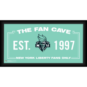 New York Liberty Framed 10" x 20" Fan Cave Collage