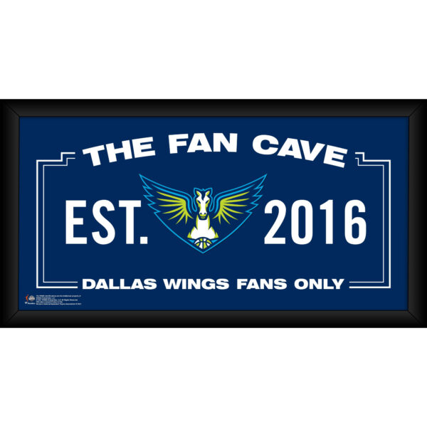 Dallas Wings Framed 10" x 20" Fan Cave Collage