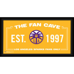 Los Angeles Sparks Framed 10" x 20" Fan Cave Collage
