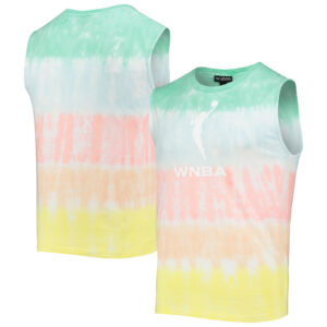 The Wild Collective Mint/Coral WNBA Logowoman Pride Tie-Dye Muscle Tank Top