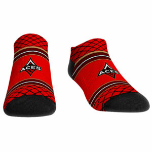 Rock Em Socks Las Vegas Aces Net Striped Ankle Socks