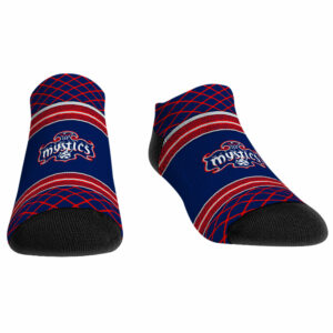 Rock Em Socks Washington Mystics Net Striped Ankle Socks