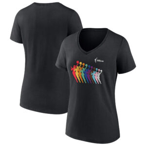 Women's Fanatics Branded Black WNBA Logowoman Pride V-Neck T-Shirt