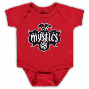 Infant Red Washington Mystics Primary Logo Bodysuit